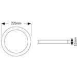 Geyer Επίτοιχο PL LED 18W 6500K 1550lm Φ225mm