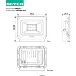 Geyer Προβολέας LED Economy 10W 4000K 900lm IP65 μαύρος