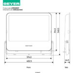 Geyer Προβολέας LED FUTUR 200W 4000K 27000lm IP65 μαύρος