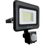 Geyer Προβολέας LED Economy 20W 6500K 1800lm IP65 μαύρος με ανιχνευτή κίνησης