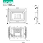 Geyer Προβολέας LED Economy 20W 6500K 1800lm IP65 μαύρος - Image 2