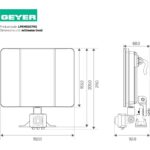 Geyer Προβολέας LED Frosty 50W 4000K 5000lm IP65 μαύρος με ανιχνευτή κίνησης - Image 2