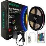 Geyer KIT Ταινίας LED 14,4W 12V RGBW IP20 2m + Αντάπτορας με διακόπτη + Χειριστήριο Wi-Fi RF 24 Key - Image 2