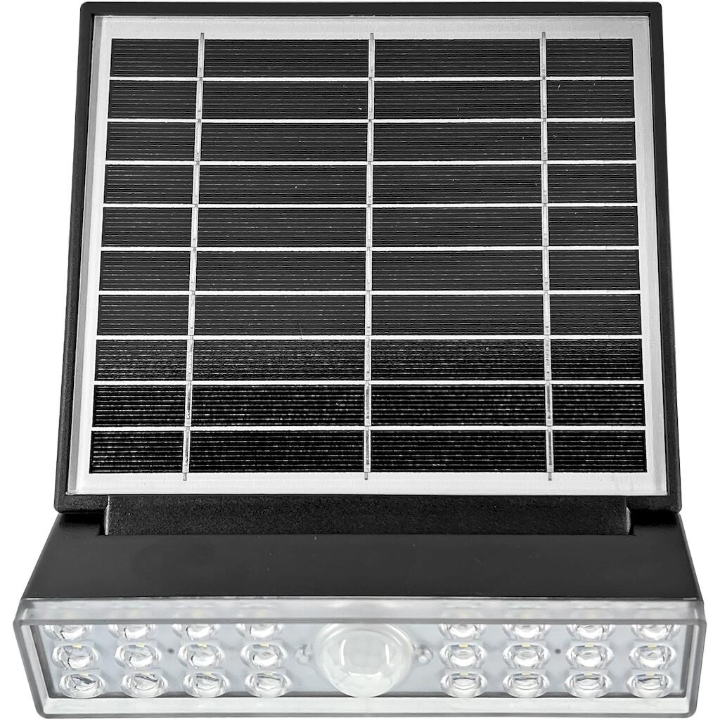 LSL-08D_2 Geyer LED Ηλιακό Φωτιστικό Τοίχου Flexi 8W 6500Κ 1200lm IP65 μαύρος - Image 1