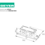 Geyer Σύνδεσμος ευθεία εξωτερικός/χωνευτός για ράγα τριφασική μαύρος - Image 2