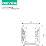 Geyer Ράγα τριφασική αλουμινίου λευκή