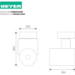 Geyer Spot ράγας για PAR16 GU10 4κ μαύρο