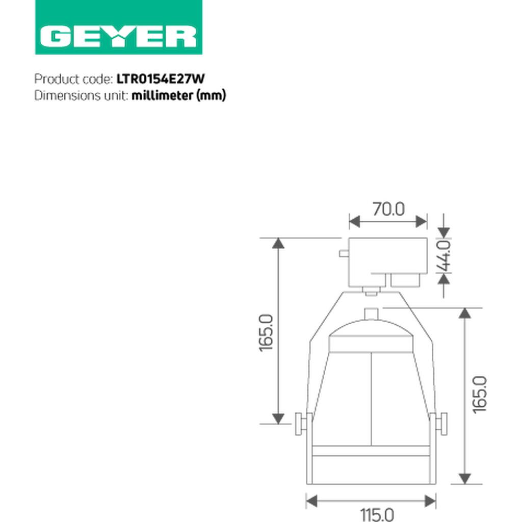 LTR0154E27W_1 Geyer Spot ράγας για PAR30 Ε27 4κ λευκό - Image 1
