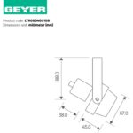 Geyer Spot ράγας για PAR16 GU10 4κ μαύρο
