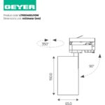 Geyer Spot ράγας για PAR16 GU10 4κ λευκό - Image 2
