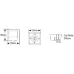 Geyer Χωνευτό τετράγωνο spot GU10 IP68 Φ99mm - Image 2