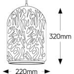Geyer Φωτιστικό Iron E27 220x320 καλώδιο 2.5m μαύρο