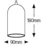 Geyer Φωτιστικό Cement E27 90x180 καλώδιο 2.5m ρoζ
