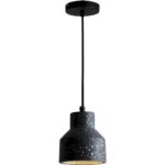 Geyer Φωτιστικό Cement E27 120x140 καλώδιο 2.5m μαύρο