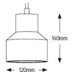 Geyer Φωτιστικό Cement E27 120x140 καλώδιο 2.5m γκρι