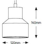 Geyer Φωτιστικό Cement E27 120x140 καλώδιο 2.5m λευκό