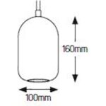 Geyer Φωτιστικό Cement GU10 100x160 καλώδιο 2.5m γκρι