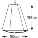 Geyer Φωτιστικό Cement E27 185x180 καλώδιο 2.5m γκρι