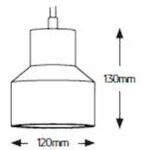 Geyer Φωτιστικό Cement E27 120x130 καλώδιο 2.5m μαύρο - Image 2