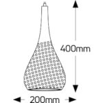 Geyer Φωτιστικό Iron E27 200x400 καλώδιο 2.5m μαύρο