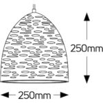 Geyer Φωτιστικό Iron E27 250x250 καλώδιο 2.5m χρυσό
