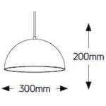 Geyer Φωτιστικό Iron E27 300x200 καλώδιο 2.5m ροζ χρυσό - Image 2