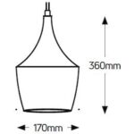 Geyer Φωτιστικό Iron E27 170x360 καλώδιο 2.5m λευκό