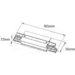 Geyer Σύνδεσμος ευθεία για χωνευτή ράγα τριφασική μαύρος