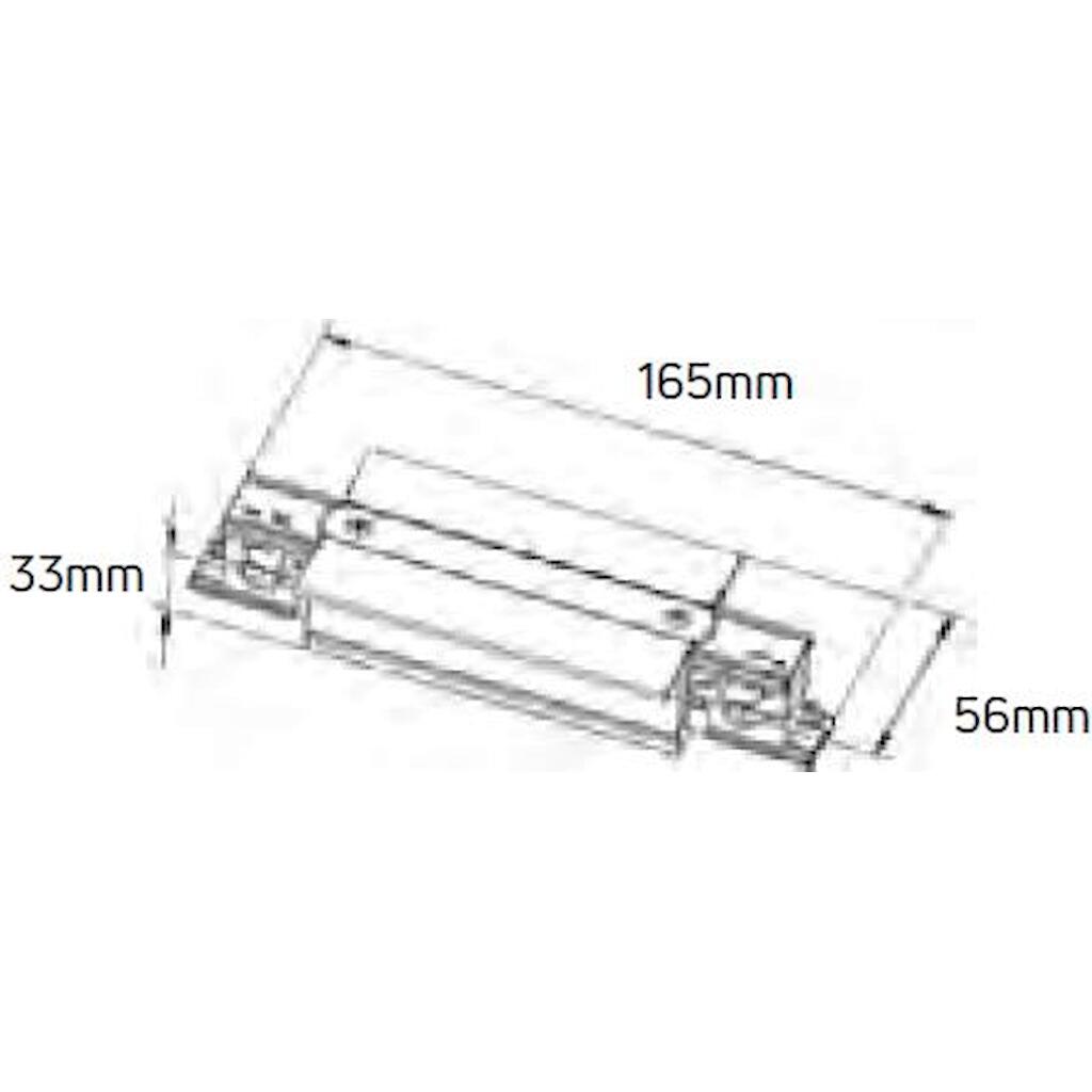 RLTC-B_1 Geyer Σύνδεσμος ευθεία για χωνευτή ράγα τριφασική μαύρος - Image 1