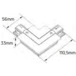 Geyer Σύνδεσμος L χωνευτός για ράγα τριφασική λευκός