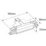 Geyer Σύνδεσμος Τ χωνευτός για ράγα τριφασική μαύρος