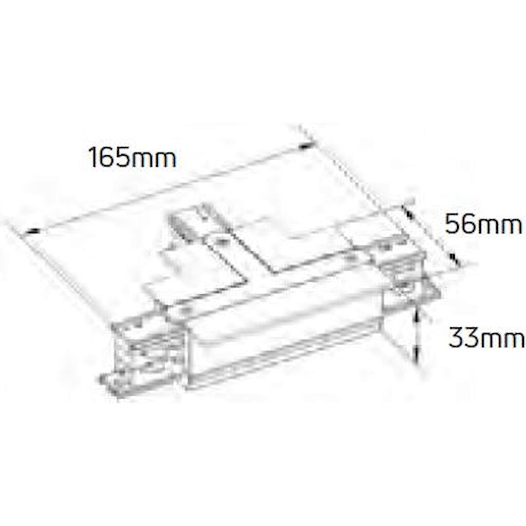RLTC-T-B_1 Geyer Σύνδεσμος Τ χωνευτός για ράγα τριφασική μαύρος - Image 1