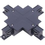 Geyer Σύνδεσμος Χ χωνευτός για ράγα τριφασική μαύρος - Image 2