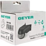 Geyer Επίτοιχος ανιχνευτής κίνησης IR 180° 12m IP44 μαύρος