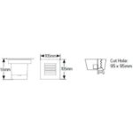 Geyer Απλίκα LED  3W 3000K 180lm 105x105 IP65