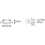 Geyer Στρογγυλό spot R65 GU10 λευκό