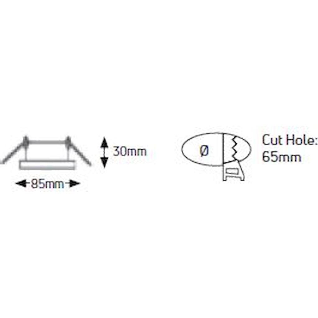 SPR44G65W_1 Geyer Στρογγυλό spot R65 GU10 λευκό - Image 1