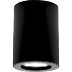 Geyer Επίτοιχο spot στρογγυλό R65 GU10 μαύρο IP54