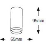 Geyer Επίτοιχο spot στρογγυλό GU10 μαύρο