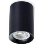 Geyer Επίτοιχο spot στρογγυλό GU10 μαύρο - Image 2