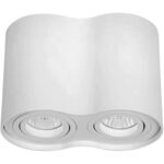 Geyer Επίτοιχο spot στρογγυλό διπλό GU10 λευκό