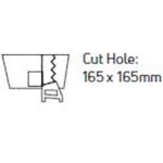 Geyer Τετράγωνο spot AR111 185Χ185 λευκό