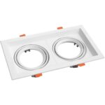 Geyer Τετράγωνο spot 2xAR111 185Χ335 λευκό - Image 2