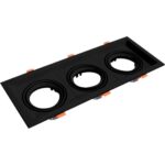 Geyer Τετράγωνο spot 3xAR111 185x485 μαύρο