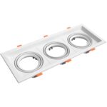 Geyer Τετράγωνο spot 3xAR111 185x485 λευκό