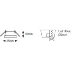 Geyer Τετράγωνο spot S65 GU10 μαύρο - Image 4