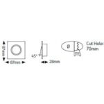 Geyer Ρυθμιζόμενο τετράγωνο σποτ GU10 μαύρο matt - Image 2