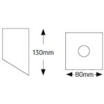 Geyer Επίτοιχο spot τετράγωνο S80 GU10 μαύρο - Image 2