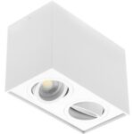Geyer Επίτοιχο spot τετράγωνο διπλό GU10 λευκό