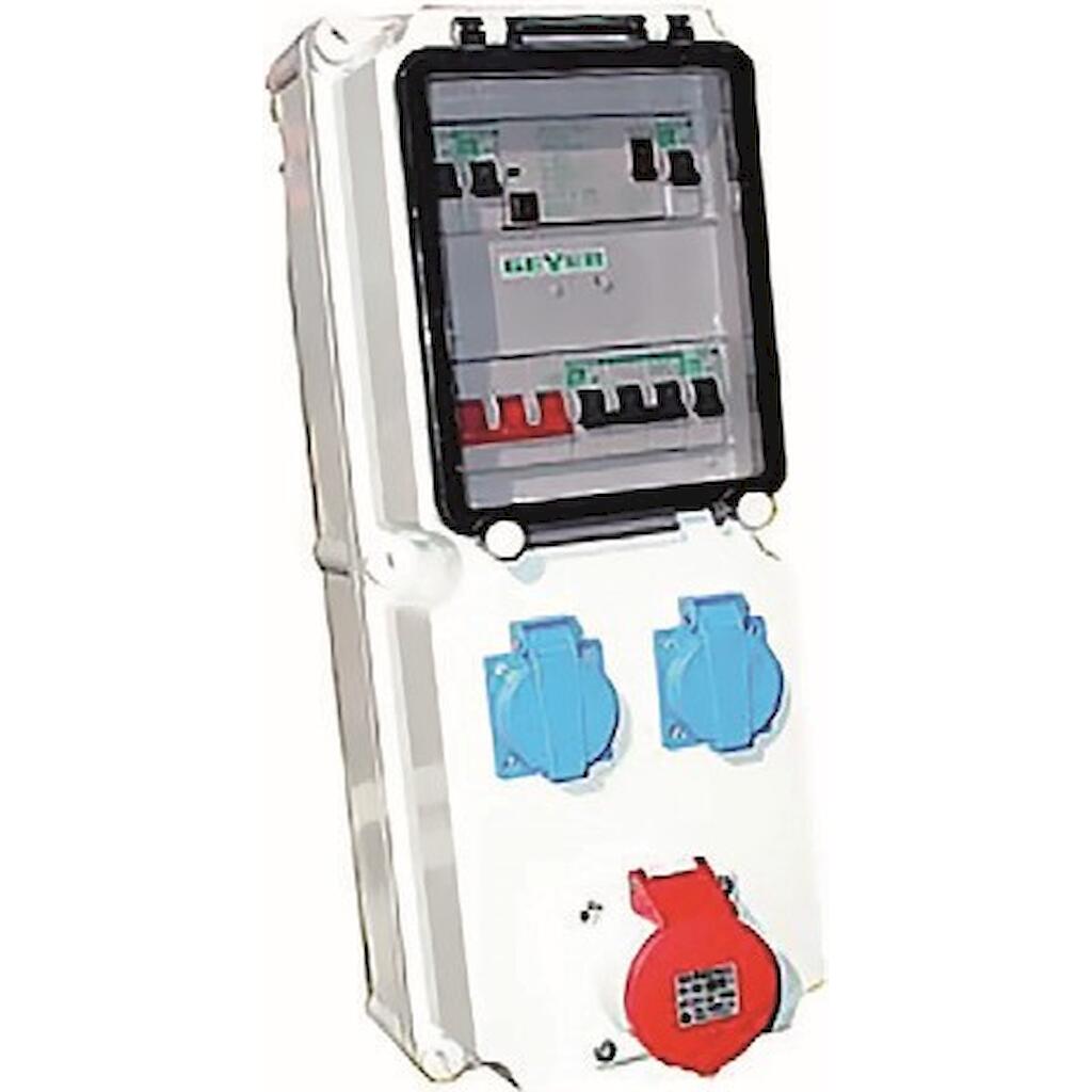 VF221_4 Geyer Πίνακας εργοταξιακός Compact τριφασικός 2 σούκο και 1x 5x16A - Image 1